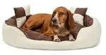 lionto Hundebett, stilvolles 4-in-1 Hundek&ouml;rbchen, wasserabweisend, kratzfest &