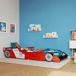 vidaXL Rennwagen-Bett 90x200 cm Rot