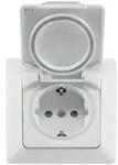 ChiliTec 22785 MILOS Schutzkontakt-Steckdose IP44 250V~/ 16A, inkl. Rahmen, UP, wei&szlig;