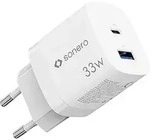 SONERO USB-C & USB-A GaN Ladeger&auml;t, X-PS121, 2 Port, 33W, wei&szlig;