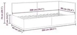 vidaXL Eckbettgestell mit Kopfteil Taupe 90 x 200 cm Stoff