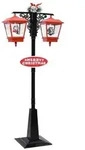 vidaXL Weihnachts-Stra&szlig;enlampe mit Weihnachtsmann 81 x 40 x 188 cm PVC