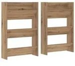 vidaXL Schuhschrank 2 pcs Artisan-Eiche 60 x 18 x 90 cm Holzwerkstoff
