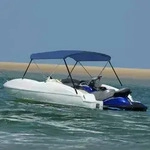 vidaXL 2-Bow Bimini Top Marineblau 180x150x110 cm