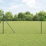 vidaXL Eurozaun Grau 1x10 m Stahl