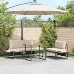 vidaXL Gartentisch Braun 100x55x70 cm DPC und Stahl