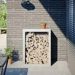 vidaXL Brennholzregal Wei&szlig; 60x40x80 cm Stahl
