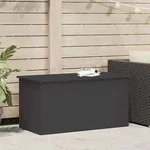 vidaXL Au&szlig;enlagerbox Schwarz 100 x 50,5 x 50 cm Stahl