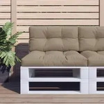 vidaXL Palettenkissen Taupe 80x40x12 cm Stoff