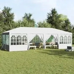 vidaXL Partyzelt mit 12 Seitenw&auml;nden Wei&szlig; 8x4 m PE