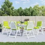 vidaXL Niedriglehner-Auflagen 6 Stk. Knallgr&uuml;n Oxford-Gewebe