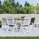 vidaXL Hochlehner-Auflagen 6 Stk. Taupe Oxford-Gewebe