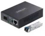 StarTech.com Gigabit Singlemode SM LC Glasfaser-Medienkonverter 10 100 oder