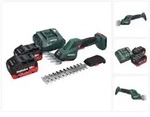 Metabo SGS 18 LTX Q Akku Gras und Strauchschere 18 V + 2x Akku 5,5 Ah +...