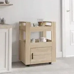 vidaXL K&uuml;chenwagen Sonoma-Eiche 60x45x80 cm Holzwerkstoff