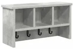 vidaXL Wandmontierter nachttisch mit Regal Beton Grau 50 x 16 x 26 cm