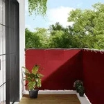 vidaXL Balkon-Sichtschutz Rot 120x800 cm 100% Polyester-Oxford