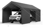 VEVOR Carport, 3,05x6,09x2,87 m Auto&uuml;berdachung, Zeltgarage mit abnehmbaren