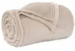 vidaXL &Uuml;berwurfdecke Beige 130 x 150 cm Fleece