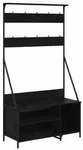 vidaXL Kleiderst&auml;nder mit Regal Schwarz Eichen-Optik 100 x 41 x 184 cm