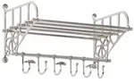 vidaXL Wandgarderobe mit Kleiderhaken Aluminium