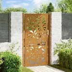 vidaXL Gartentor 105x180 cm Wetterfester Stahl Wellen-Design