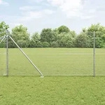 vidaXL Zaunpfahlset Set aus 2 Verzinkter Stahl 25 x 1 m Robust