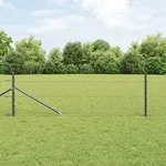 vidaXL Sechskanzzaun Grau 0,5x10 m Stahl