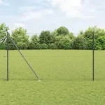 vidaXL Sechseckzaun Grau 1,5x10 m Stahl