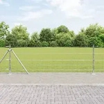 vidaXL Feldzaun 0,8x100 m Verzinkter Stahl
