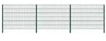 vidaXL Zaunfeld mit Pfosten Eisen 5,1 x 1,2 m Gr&uuml;n