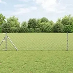 vidaXL Kettengliedzaun 0,8x10 m Feuerverzinkter Stahl