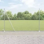 vidaXL Sechseckzaun 1,6x25 m Feuerverzinkter Stahl