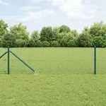 vidaXL Zaunpfosten-Set Set aus 2 Gr&uuml;n Metall 25 x 0.5 m Robuste