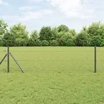 vidaXL Sechseckzaun Grau 0,6x25 m Stahl