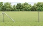vidaXL Gewebter Drahtzaun mit 13 Spike-Posts 0.8x100 m Verzinkter Stahl