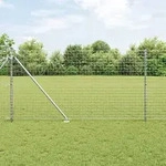 vidaXL Euro Zaun mit 7 Spitzenpfosten 1,4x10 m Verzinkter Stahl