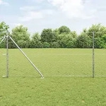 vidaXL Zaun Set Set von 2 Verzinkter Stahl 25 x 1,2 m Langlebig