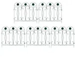 vidaXL Gartenzaun 5 pcs Gr&uuml;n Stahl