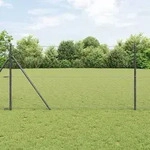 vidaXL Sechseckzaun Grau 1x10 m Stahl