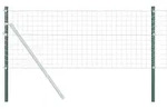 vidaXL Zaunpfosten 2 pcs Gr&uuml;n 100 cm Pulverbeschichteter Stahl