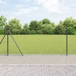 vidaXL Sechseckzaun Grau 0.8x50 m Stahl