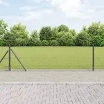 vidaXL Hexagonzaun Grau 0,4x10 m Stahl