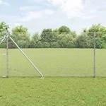 vidaXL Sechseckzaun 1,4x50 m Verzinkter Stahl