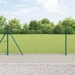vidaXL Zaunset Set von 2 Waldgr&uuml;n Stahl 25 x 1 m Langlebig