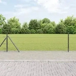 vidaXL Hexagon Zaun Grau 0.4x100 m Stahl