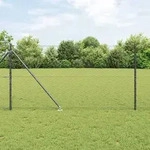 vidaXL Hexagonzaun Grau 1,4x10 m Stahl