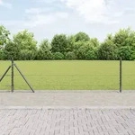 vidaXL Sechseckzaun Grau 0.6x50 m Stahl