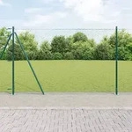vidaXL Sechseckenzaun Gr&uuml;n 1,6x100 m Stahl