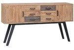 vidaXL Beistellschrank 110x30x75 cm Massivholz Teak